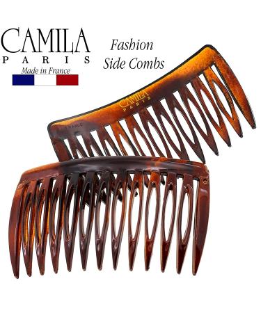 Camila Paris AD825/2 Small Curved Tortoise Shell French Hair Side Comb - Strong Hold Hair Clip for Women - Made in France - Buy Online on GoSupps.com