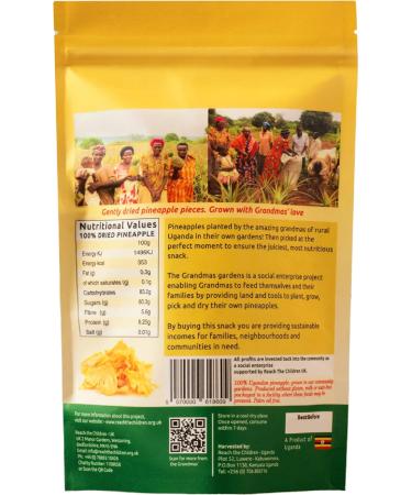 Dried Pineapple - From Grandmas Gardens | 3 x 100g | Healthy Vegan Snack | 100% Natural | No Added Sugar | Rich in Vitamins | No Preservatives | GMO free 3 pack - Buy Online on GoSupps.com
