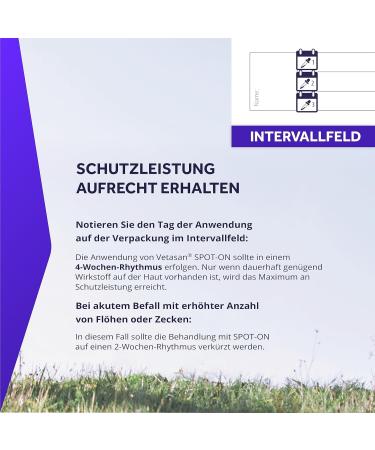 Vetasan Spot-On for Dogs 4-10kg | 3 Months Flea & Tick Protection | Highly Effective Tick Control - Buy Online on GoSupps.com