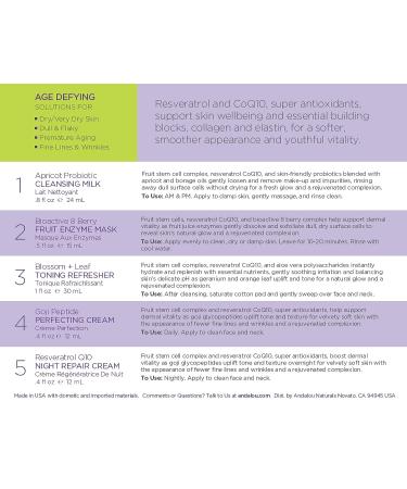 Andalou Naturals Age Defying Get Started Kit - 5 Piece Set | Fresh Age Defying Skincare Set - Buy Online on GoSupps.com