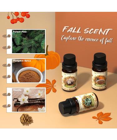 Fall Essential Oil Set for Diffusers - Aromatherapy Oils Gift Set: Apple Cider Nutmeg Snickerdoodle Vanilla Forest Pine Pumpkin Spice (6x10ml - Buy Online on GoSupps.com
