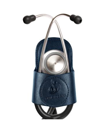 Stethoscope Holder Hip Clip With Upgraded Secure Magnetic Closure - Our Hygienic Stethoscope Clip is Designed to Hold All Brands & Styles - Includes Replacement Stethoscope Ear Tips (Blue)