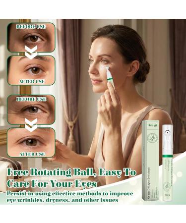 S rum pour Les Yeux 15ml Collag ne Serum Yeux Collag ne Eye Serum Ss rum Contour des Yeux Rouleau Sous Les Yeux Soins des Yeux Eye Care Hydratation Intense Vert - Buy Online on GoSupps.com