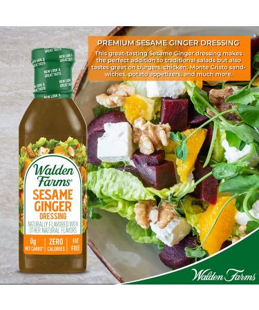 Walden Farms Sesame Ginger Dressing - 12 fl oz | Calorie-Free Flavor Boost - Buy Online on GoSupps.com