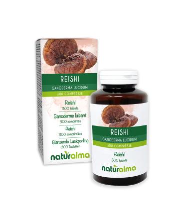 Naturalma Ganoderm or Reishi (Ganoderma lucidum) Mushroom Naturalma - 150 g - 300 Tablets - Food Supplement - Natural and Vegan