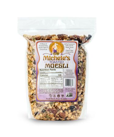 Michele's Granola Muesli, Toasted Muesli, Gluten-Free, No Refined Sugar & Non-GMO, 2.25 LB Bulk Bag Toasted Muesli 2.25 Pound (Pack of 1)