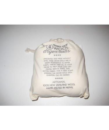 Trader Joe's Wool Dryer Balls 4 per package.