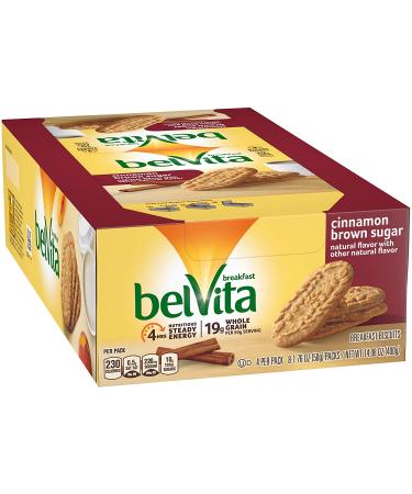 Belvita Cinnamon Brown Sugar Breakfast Biscuits - 4 Pack, 14.08 Oz, 8 Count - Healthy Snack - Buy Online on GoSupps.com