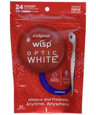 Colgate Optic White Wisp Disposable Mini Toothbrush Cool Mint 24 Count - Pack of 4 - Buy Online on GoSupps.com