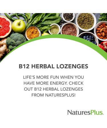 NaturesPlus Vitamin B12 1000 mcg - 30 Herbal Lozenges - Raspberry - Energy & Immune Health Support - Vegetarian Gluten Free - 30 Servings - Buy Online on GoSupps.com