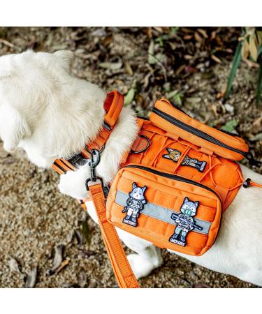 Oneigris Large Feed Bag for Dogs - 2 Pack Reflective Training Bags for Tactical Harness & Walking Orange - Buy Online on GoSupps.com
