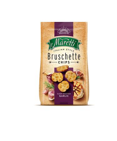 Maretti Fracture Chips - Slow Roasted Garlic - Bread Chips with Roasted Garlic - Bruschetta Chips - 150 g