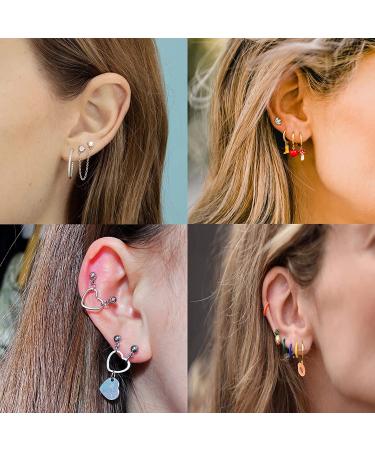 PRGISLEW Ear Piercing Gun Kit - 6 Pack Disposable Self Piercing Tool with Studs - Portable Cartilage Helix Piercer in Silver - Buy Online on GoSupps.com