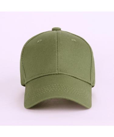 LANGZHEN 100% Cotton Kids Plain Baseball Cap Hat - Adjustable Sun Hat for Girls & Boys 2-4 Years - Army Green - Buy Online on GoSupps.com