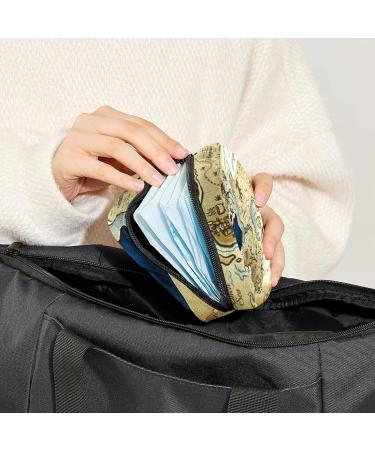Skull Island Treasure Map Period Storage Bag - Feminine Menstrual Cup Pouch for Women and Teens - Portable and Multi-colored - Buy Online on GoSupps.com