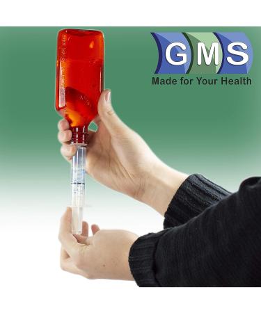 GMS Press in Bottle Adapter Plug for Oral Medication Syringes and Liquid Medication - Reusable BPA Free Plastic - Large  24mm to 28mm for 12 and 16 oz Bottles (25 Count) - Buy Online on GoSupps.com