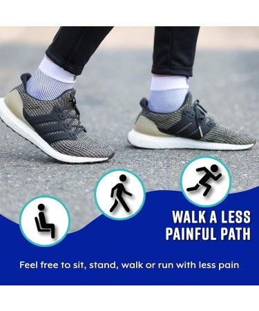 Bitly Ankle Brace - Compression Sleeve for Heel & Ankle Pain Relief - Neuropathy Nano Socks (Gray, Small) - Buy Online on GoSupps.com