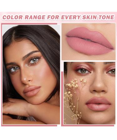 AWCCXMYM 3Pcs Matte Nude Lipstick Set - Long Lasting Waterproof Velvet Lip Stain for Women - Buy Online on GoSupps.com