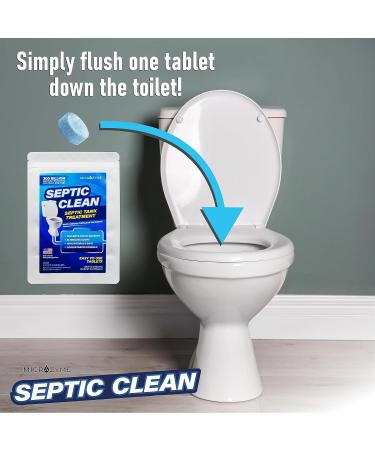 SEPTIC CLEAN Tablets | 12-Month Septic Tank Cleaner Supply | Powerful Bacteria for a Healthy Septic System - Buy Online on GoSupps.com