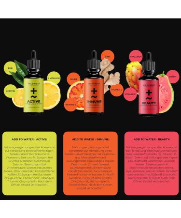 Pure Function Starter Set: 3x Sugar-Free Beverage Concentrates for Active Immune & Beauty - 90 Easy-Dose Drinks - Buy Online on GoSupps.com