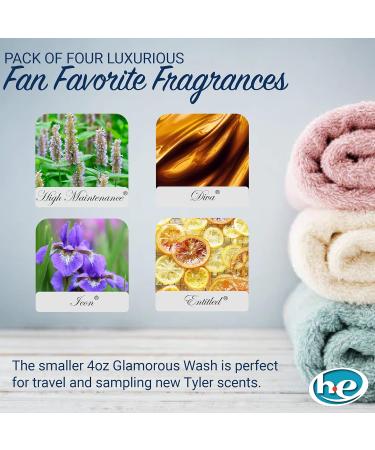 Tyler Glamorous Wash Liquid Laundry Detergent Gift Pack | 4x4 fl oz + Olivi Stain Remover Pen | Perfect for Clothes Linen Lingerie & Delicate Fabrics | International Shipping Available - Buy Online on GoSupps.com