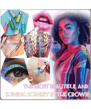 DAGEDA Silver Chunky Glitter Gel - Long Lasting Shimmer for Body, Face, Eyes, Hair, Lips, Nails - Perfect for Festival & Stage Makeup - Buy Online on GoSupps.com