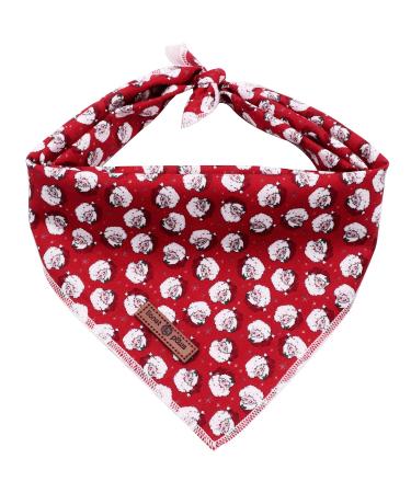 Lionet Paws Christmas Dog Bandana Headscarves Dog Scarf Triangle Scarf for Small Medium and Large Dogs L Santa Claus