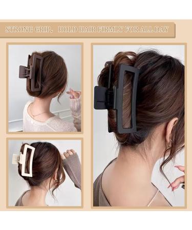 12 Pack Extra Large Hair Claw Clips for Thick Hair - Matte Color Big Jaw Clips for Long Curly Straight Hair - Non-slip Strong Hold Hair Clamps - Buy Online on GoSupps.com