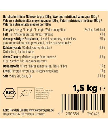 KoRo - Organic Black Sesame 1.5 kg - Nutrient-rich and hazelnut flavor - Rich in protein - Buy Online on GoSupps.com