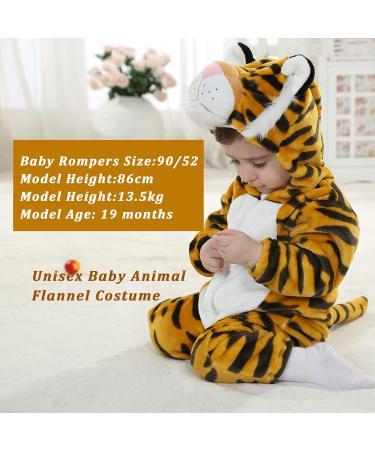 Doladola Baby Hooded Tiger Romper | Newborn to 3.5 Years | Cute Animal Loungewear - Buy Online on GoSupps.com