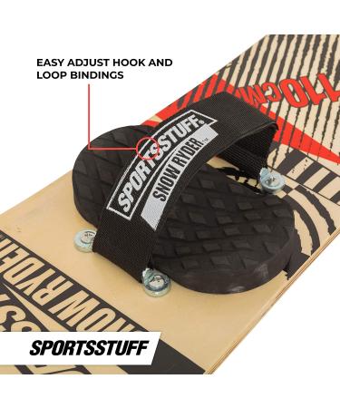 Sportsstuff Snow Ryder Hardwood Snowboard with Velcro Bindings - 110cm - Buy Online on GoSupps.com