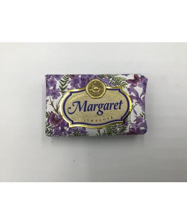 Margaret - Gift Soap Bar For Her Birthday Rose Scent Mum Grandmother Cleanser Lather Present Girl
