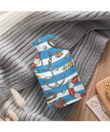 Sailing Hot Water Bottle with Plush Cover - Hand Warmer for Adults & Kids | 26.5x15.3cm | Ideal for Cozy Comfort - Buy Online on GoSupps.com