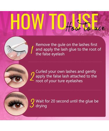 wiwoseo Lash Glue Strong Hold Eyelashes Glue Waterproof Eyelash Adhensive Glue for Strip Lashes Fast Drying Lashes Glue 2 Pack (5mlx2) A-Lashes Glue-ii - Buy Online on GoSupps.com