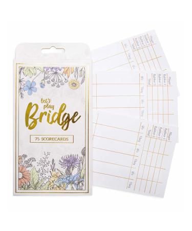 Bridge Scorecards, 75-Pack | Replacement Score Sheet Tally Pads | Must-Have Accessories for Game Night | Classic We/They Bridge Playing Card Game Scoring