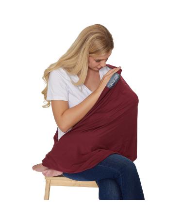 NeoTech care Baby Nursing Cover Breastfeeding Scarf - Soft Fabric - Red Burgundy