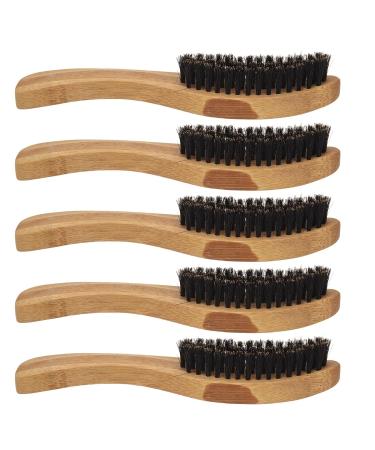 5-Piece Wooden Beard Brush Set for Men | Stiff Bristles & Durable Handle | Gentle Barber Shaving Brushes - Buy Online on GoSupps.com