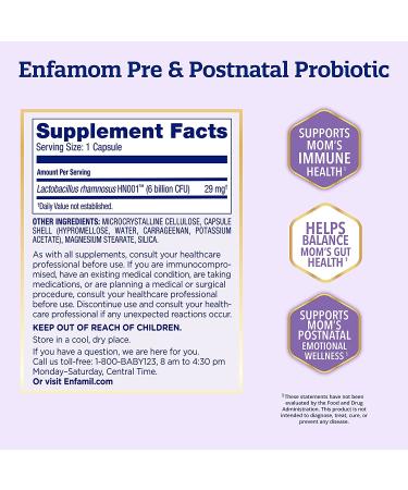 Enfamil Enfamom Immunity Probiotic 30 Count Capsules for Women - Immune Health, Digestive Support, Mental Wellness - Vegetarian Formula - Buy Online on GoSupps.com