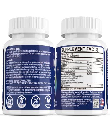 NEVISS Melatonin 50 mg for Adults - Extra Strength 9-in-1 Fast Dissolve Sublingual - High Dose with Magnesium Glycinate Vitamin D3 Ashwagandha Lemon Balm Chamomile Sugar Free Vegan 120 Tablets 60 Count (Pack of 2) - Buy Online on GoSupps.com