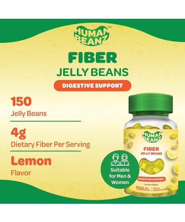 Human Beanz Fiber Jellybean Gummies - 150 Nutritional Vegetarian Supplements - Buy Online on GoSupps.com