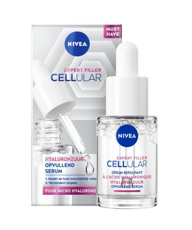 Beiersdorf NIVEA Cellular Hyaluronic Acid Serum Face Facial serum with Pure Hyaluron Wrinkle Filling and Moisturizing Skincare with Hyaluronic Acid 15ml