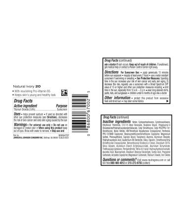 Neutrogena Healthy Skin Liquid Makeup Foundation SPF 20 - Lightweight & Flawless Coverage Natural Ivory - Antioxidant Vitamin E & Feverfew 1 fl. oz - International Shipping Available - Buy Online on GoSupps.com