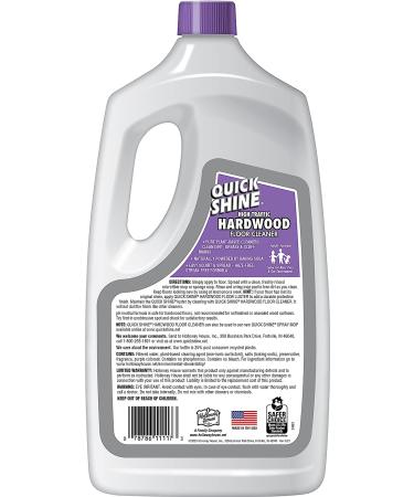 Quick Shine Hardwood Floor Cleaner 64oz - Plant-Based Formula for Dirt & Scuff Mark Removal - Streak-Free, No Rinse | Safe for Spray Mops - 1 Bottle 64 Fl Oz - Buy Online on GoSupps.com