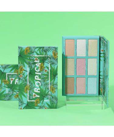 Docolor Tropical Highlighter Palette - 9 Shades of Metallic Shimmer Face Illuminator Kit - Buy Online on GoSupps.com