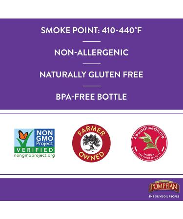 Pompeian Mild Taste Olive Oil 68 Fl Oz - Perfect for Roasting & Sauteing, Gluten-Free, Non-Allergenic, Non-GMO - Buy Online on GoSupps.com