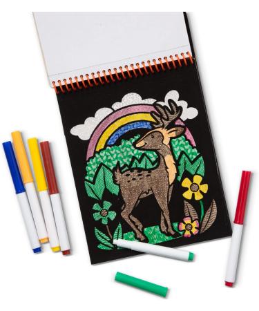 Melissa & Doug Color by Numbers and Magic Velvet Activity Pad 3-Pack - Mini Coloring Book for Kids, Unicorns Butterflies Puppies - Arts & Crafts - Buy Online on GoSupps.com