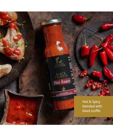TruffleHunter - Black Truffle Hot Sauce - Gourmet Spicy Food Condiment - 250ml - Buy Online on GoSupps.com