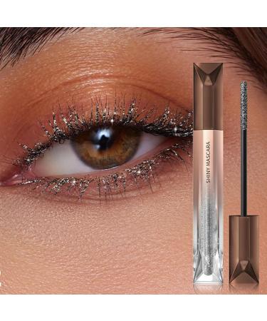  Pruojhw Glitter Mascara for Eyelashes Glitter Mascara - Volumizing Lengthening Formula High Colour Rendering Eyelash Cosmetics Waterproof Mascara Lifting Curling Multiplier Effect - Buy Online on GoSupps.com