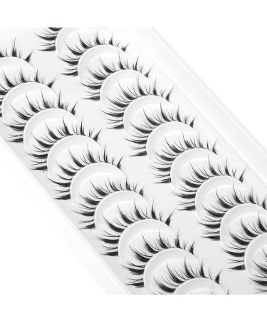 Geeneiya Manga Lashes Natural Look Anime False Eyelashes - 10 Pairs Asian Japanese Chinese Makeup Clusters - Buy Online on GoSupps.com