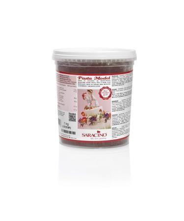 Saracino Sugar Paste Model Brown Modelling Paste 1 kg Gluten Free Made in Italy